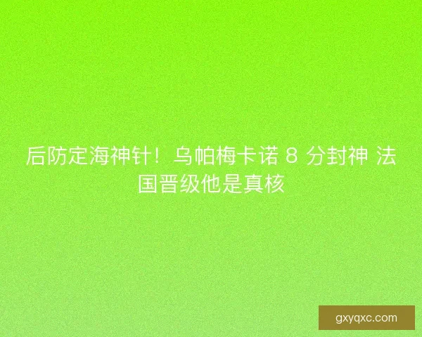 后防定海神针！乌帕梅卡诺 8 分封神 法国晋级他是真核